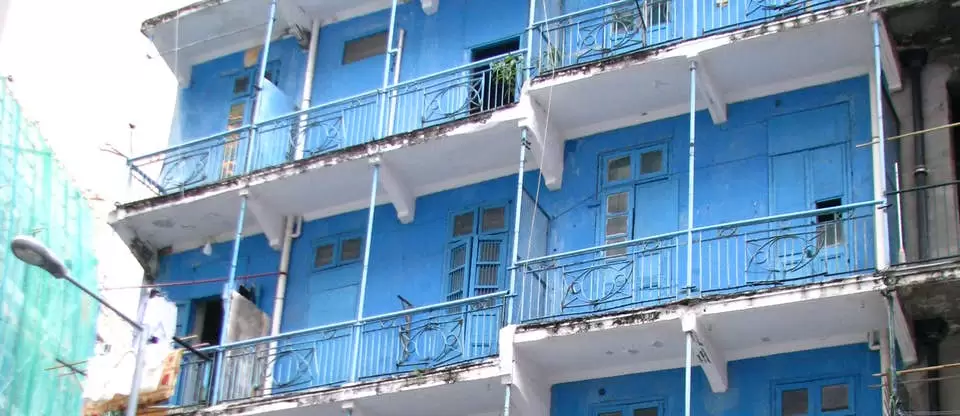 The exterior of The Blue House Cluster