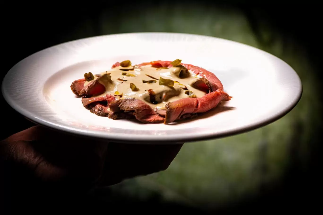 Beef carpaciio at Lucciola