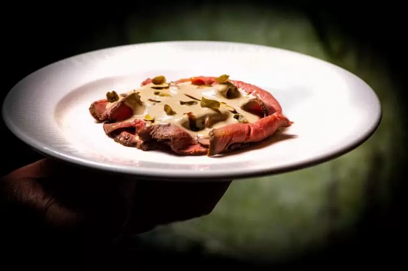 Beef carpaciio at Lucciola