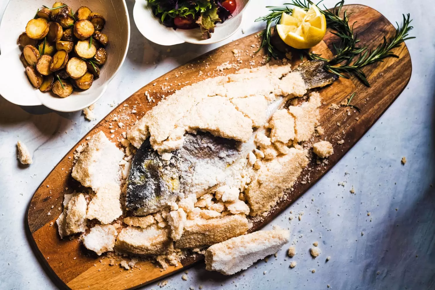 Salted cold dish served at Lucciola