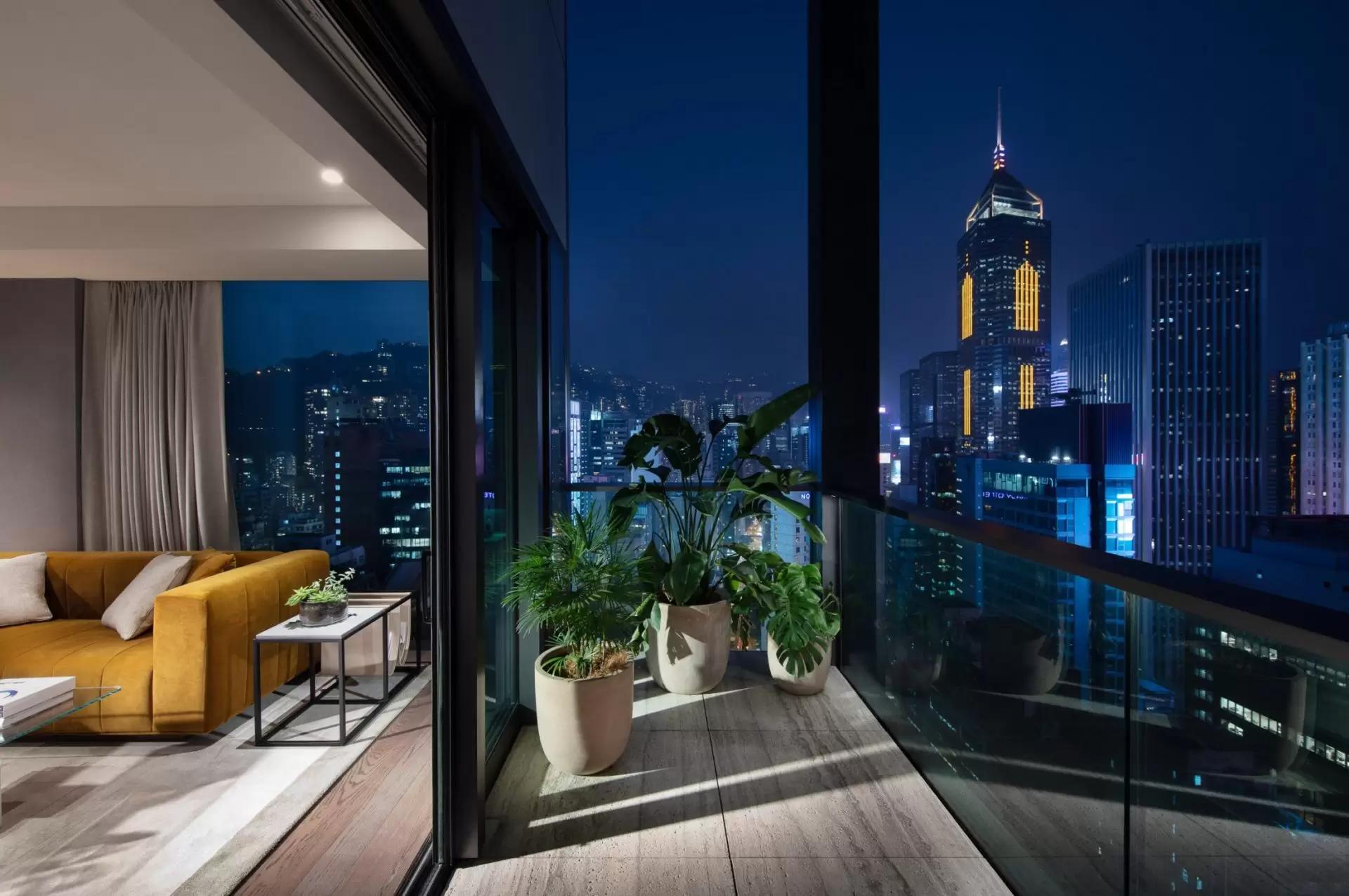 The Hari Suite Balcony Night