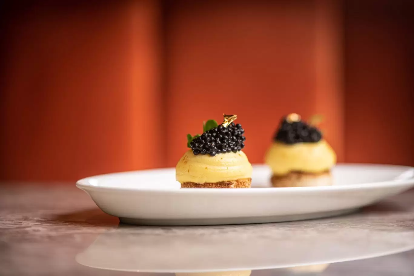 Lucciola Ossetra Caviar & Egg Yolk Mousse