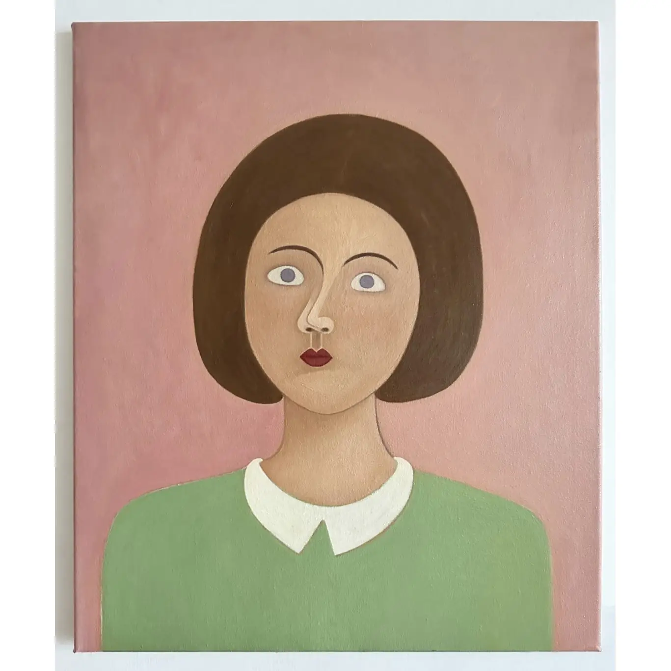 YY Chan. Brigitte, 2024. Oil on canvas, 60 × 50 cm