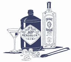 Graphic of gin and tonic