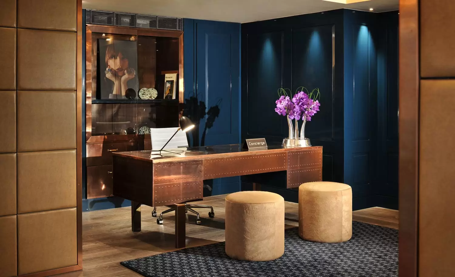 The concierge desk at The Hari lobby