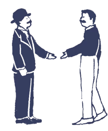 Graphic of two men shaking hands