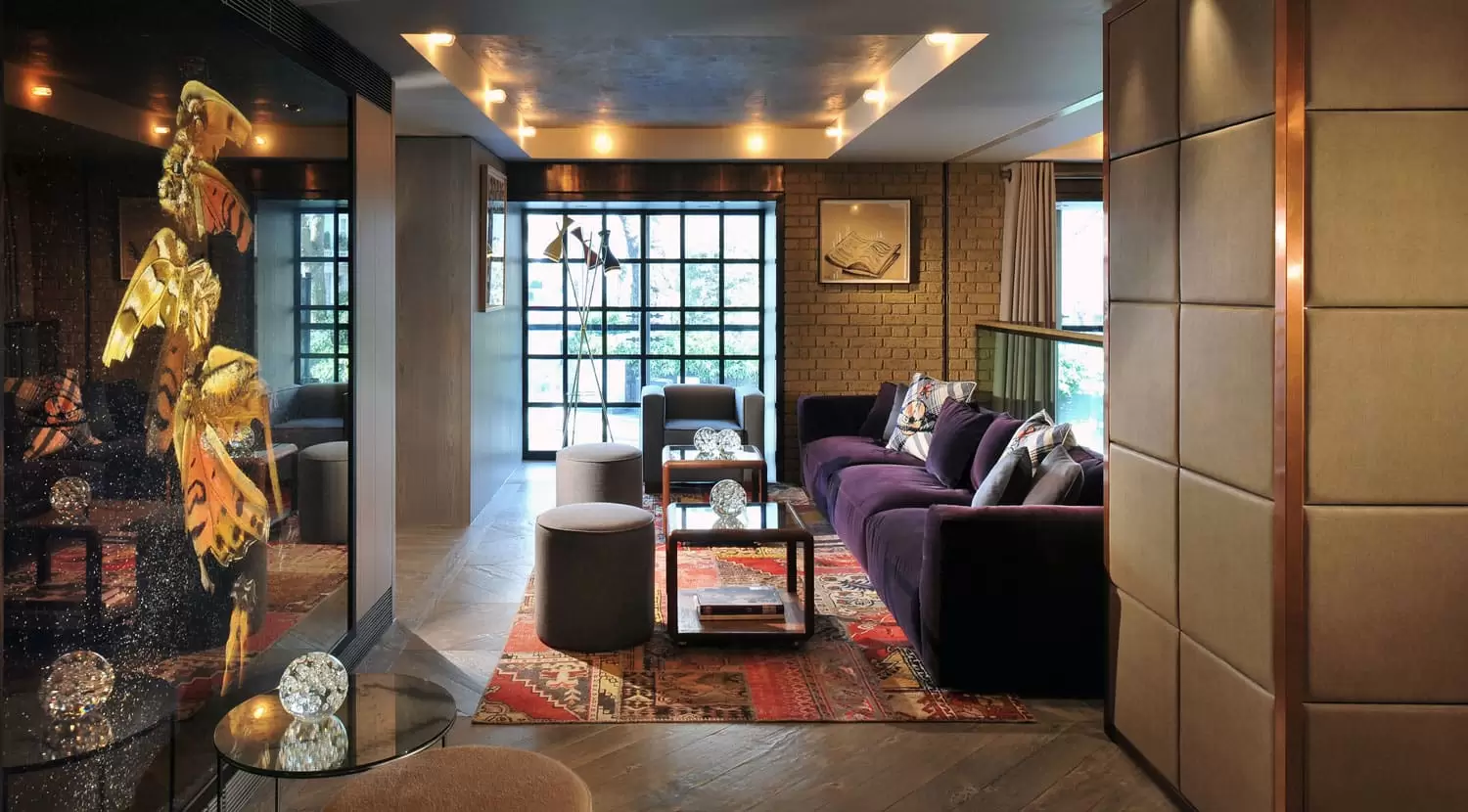 Comfy sofa in the corner of The Hari Bar