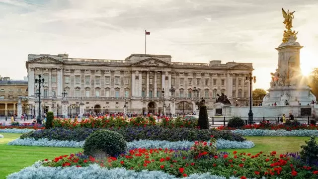 Buckingham Palace exterior and gardens