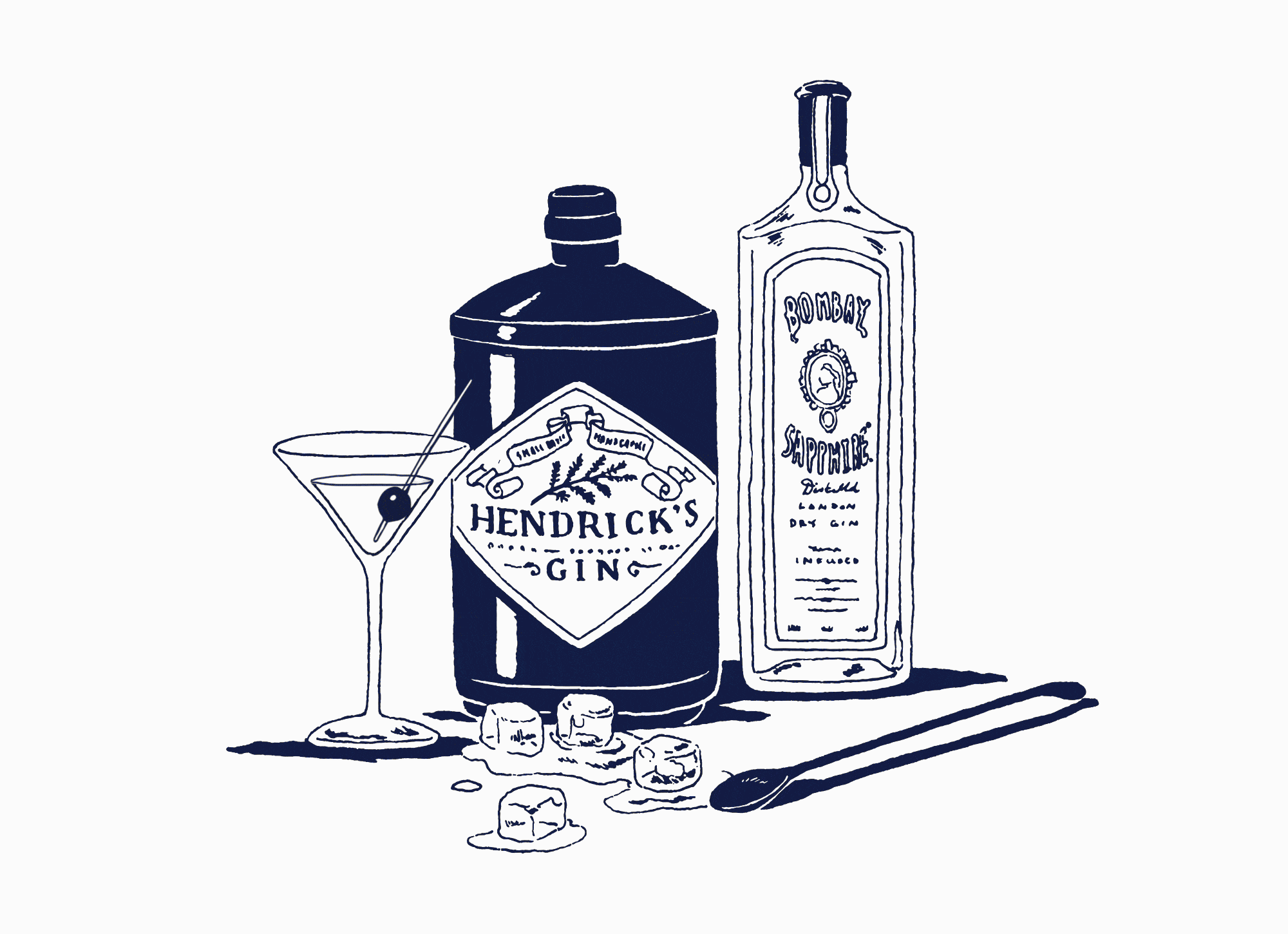 Graphic of gins and tonics