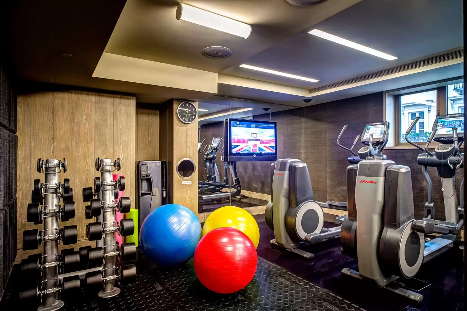 Gym equipment at The Hari