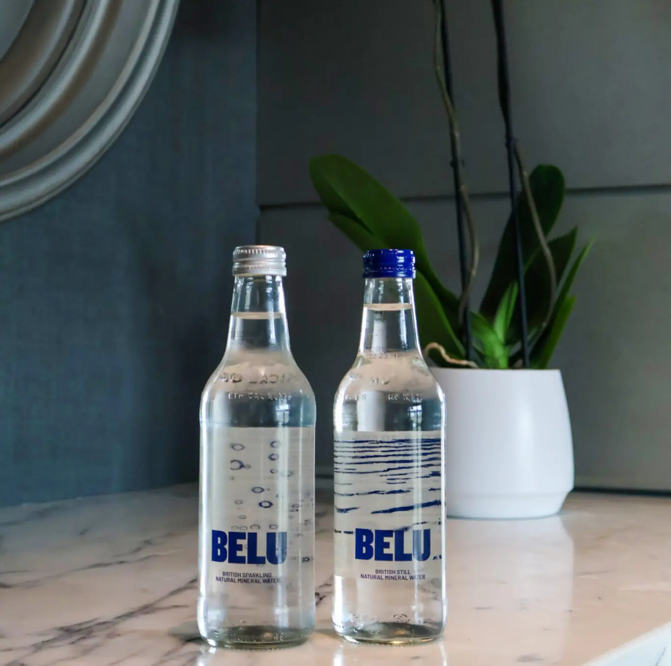 Belu water in room